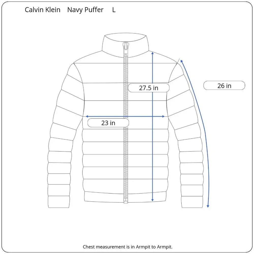 Calvin Klein Black Puffer Jacket L Water Resistant Sorona Aura‎ Faux Fur Lining